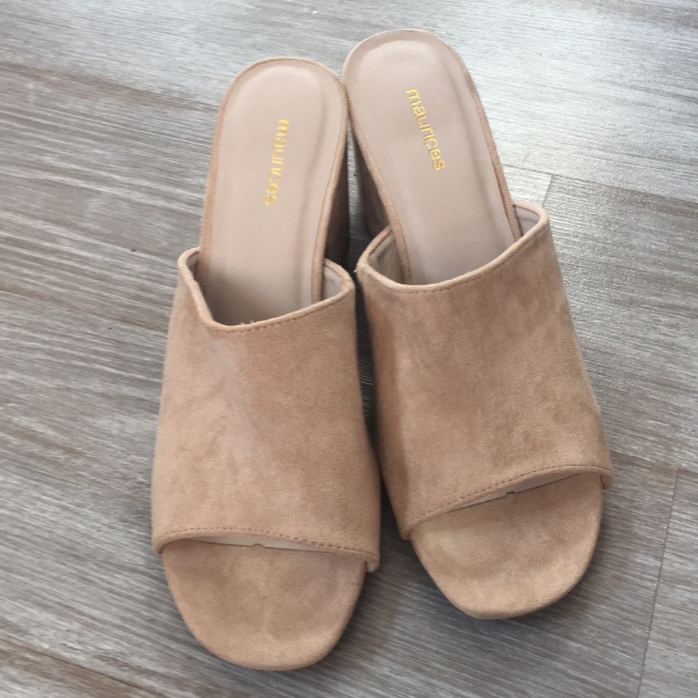 Suede pink slip on Mules